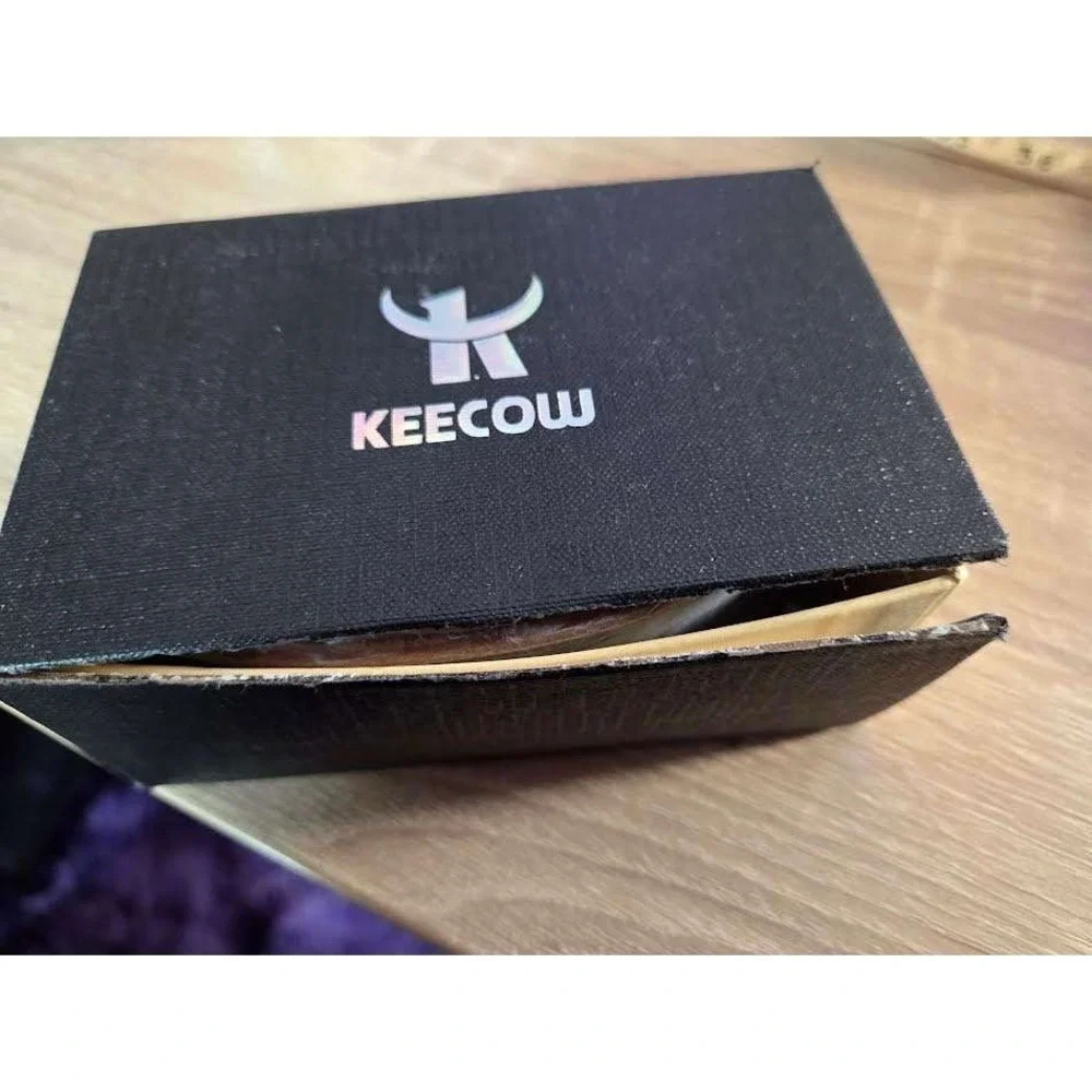 KEECOW Mens Leather Belt Brown Adjustable‎ Classic Buckle New In Box